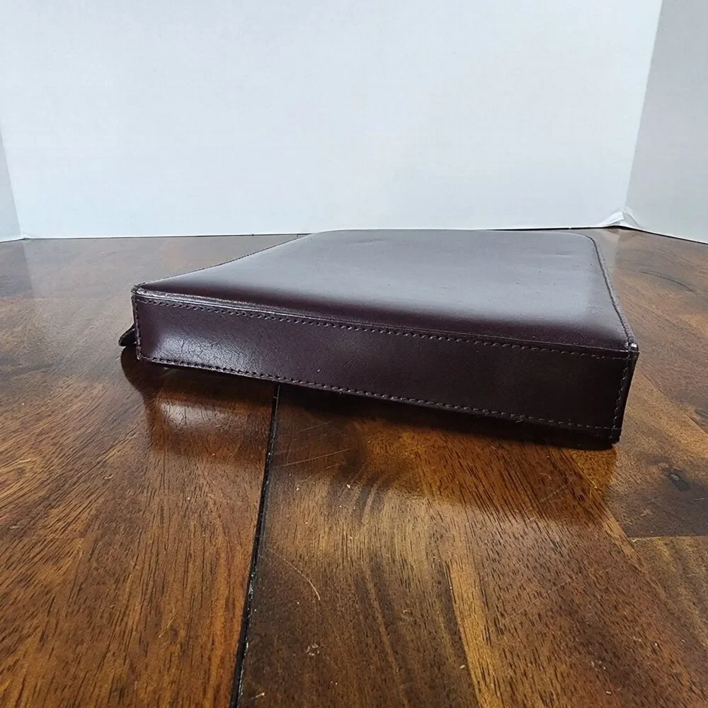Burgary Check Book 3 Rings Binder Faux Leather